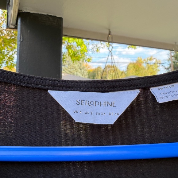 Seraphine Stretch Jersey Maternity and Nursing Dress, Size 2, Black - Picture 2 of 3